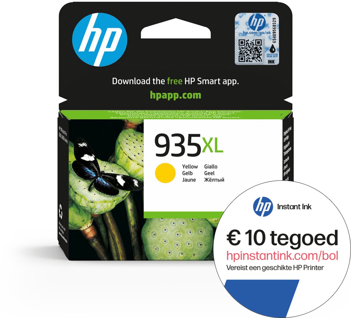 HP 935XL - Inktcartridge - Origineel - Hoge capaciteit - Geel + Instant Ink tegoed