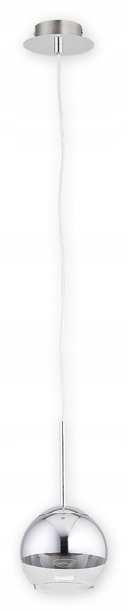 Kleuren Hanglamp - Chroom & Transparant Glas - E27
