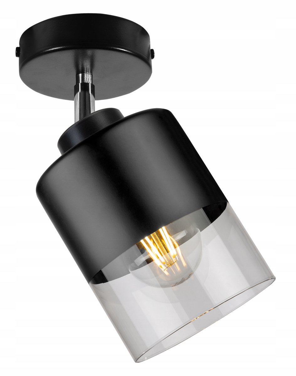 Moderne zwart glazen hanglamp voor in de keuken, woonkamer, slaapkamer