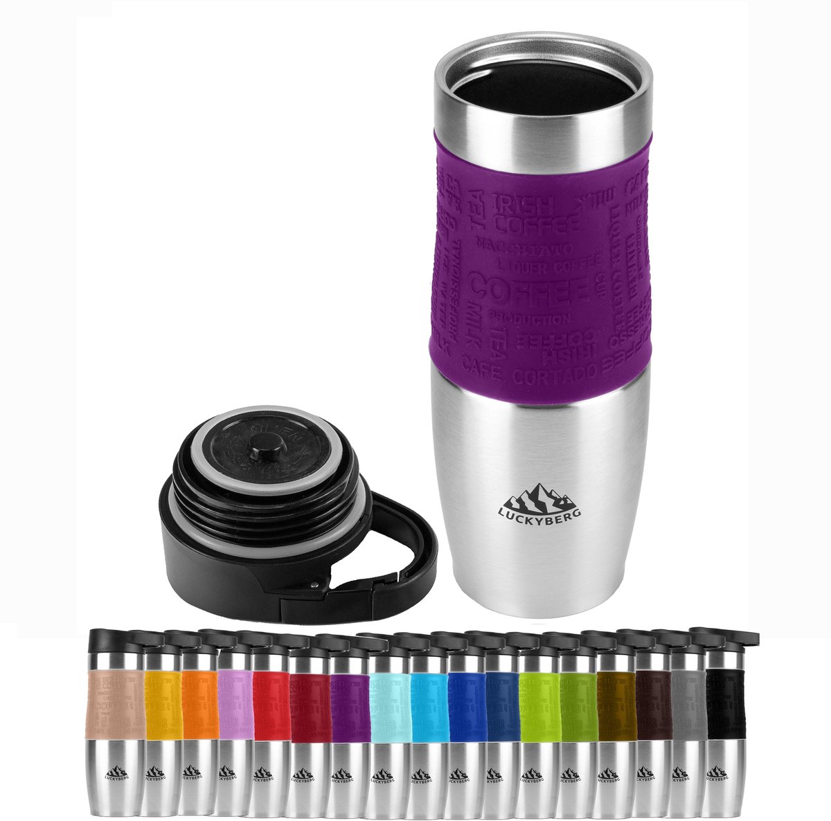 Luckyberg Thermosbeker 480ml RVS - Houdt Drankjes Lang Warm/Koud