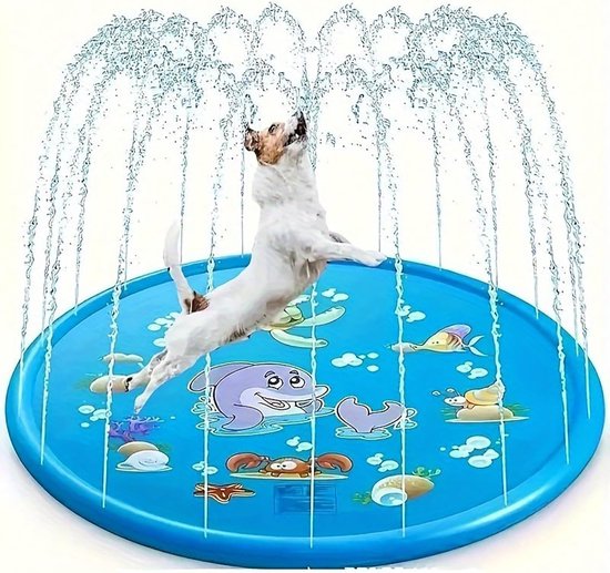 MAGICSHE waterspeelmat met watersproeier – 100 cm – blauw