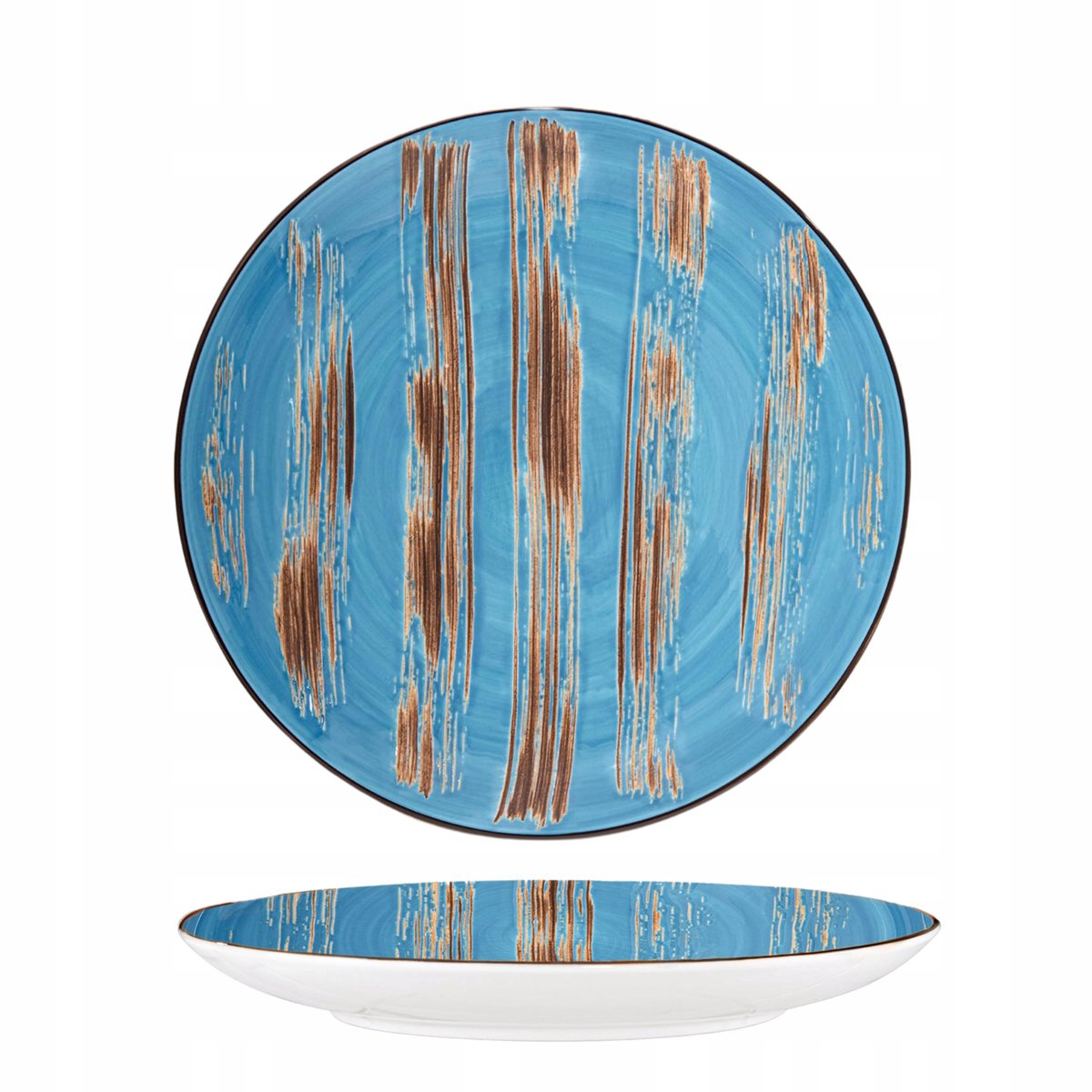 Wilmax ColorBoom Porseleinen Dinerbord Blauw 28 cm Handgemaakt
