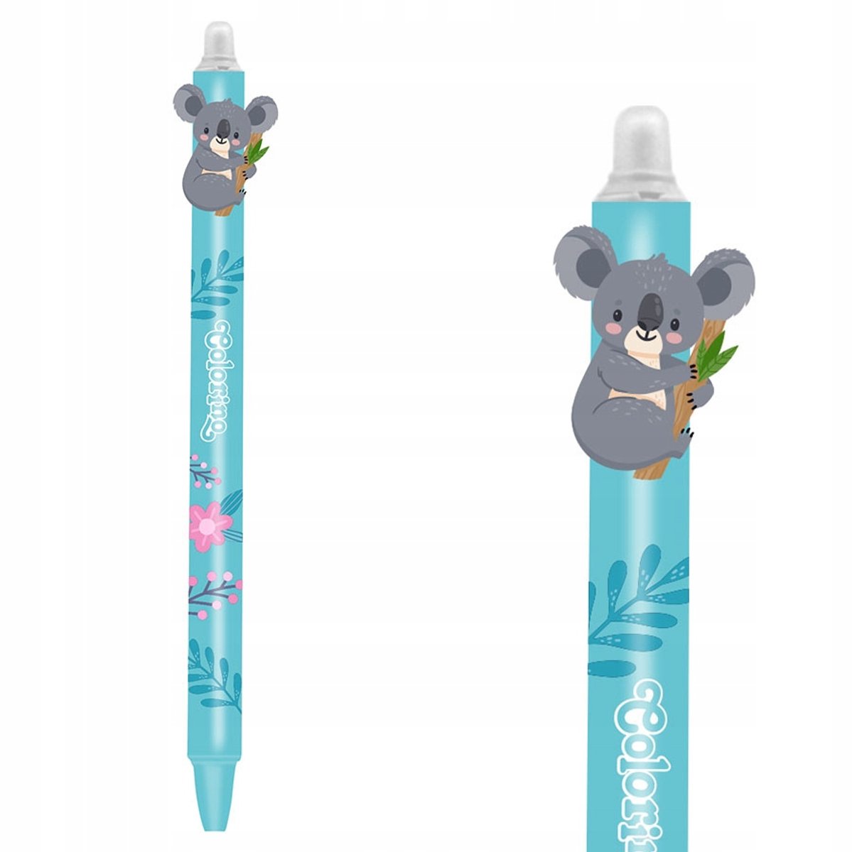 Colorino Koala Uitwisbare balpen - Turquoise, Blauwe Inkt, 0,5 mm