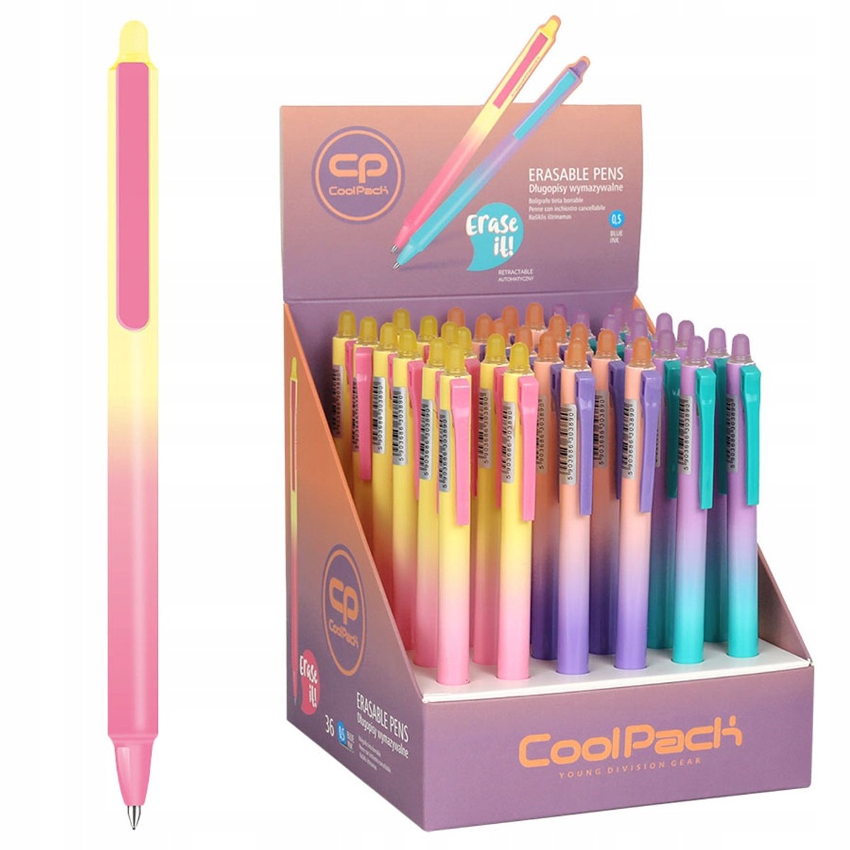 Colorino Uitwisbare Automatische Pen - Verloop Perzik