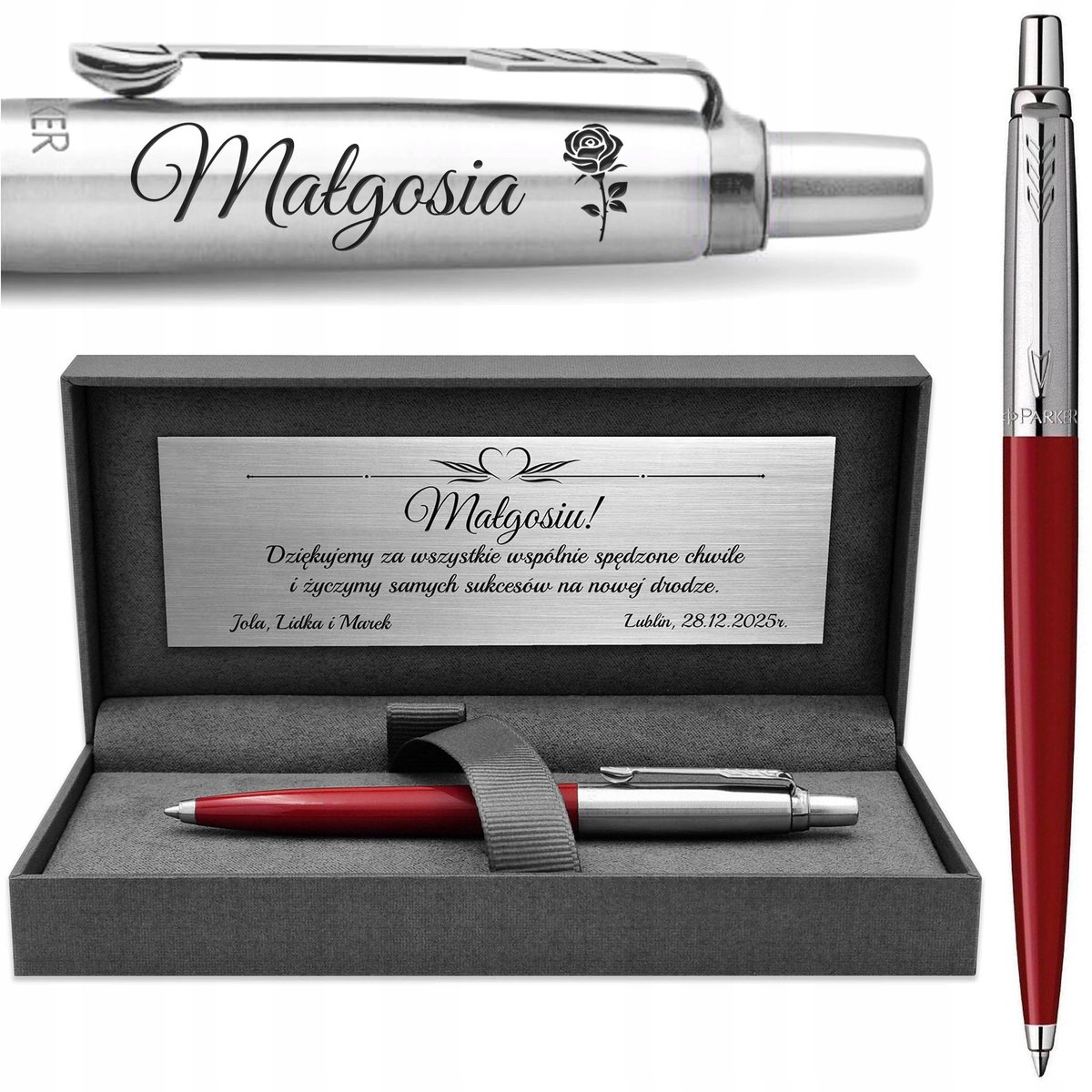 Parker Jotter 60 Pen Rood met gratis gravure - Perfect Cadeau