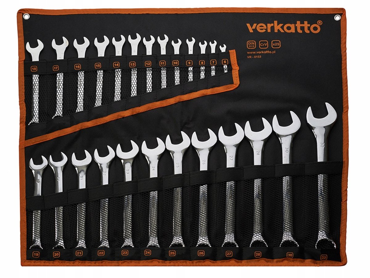 Verkatto VR-0153 Ringsleutelset 25-delig