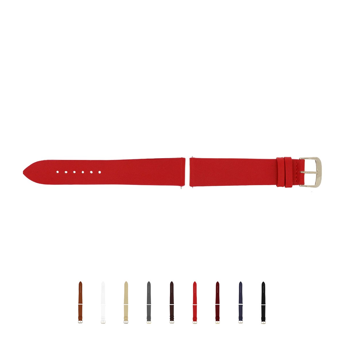 SELVA horlogeband, 14-24 mm, leer, verwisselbaar, vervangende band voor smartwatch, gemaakt in Duitsland