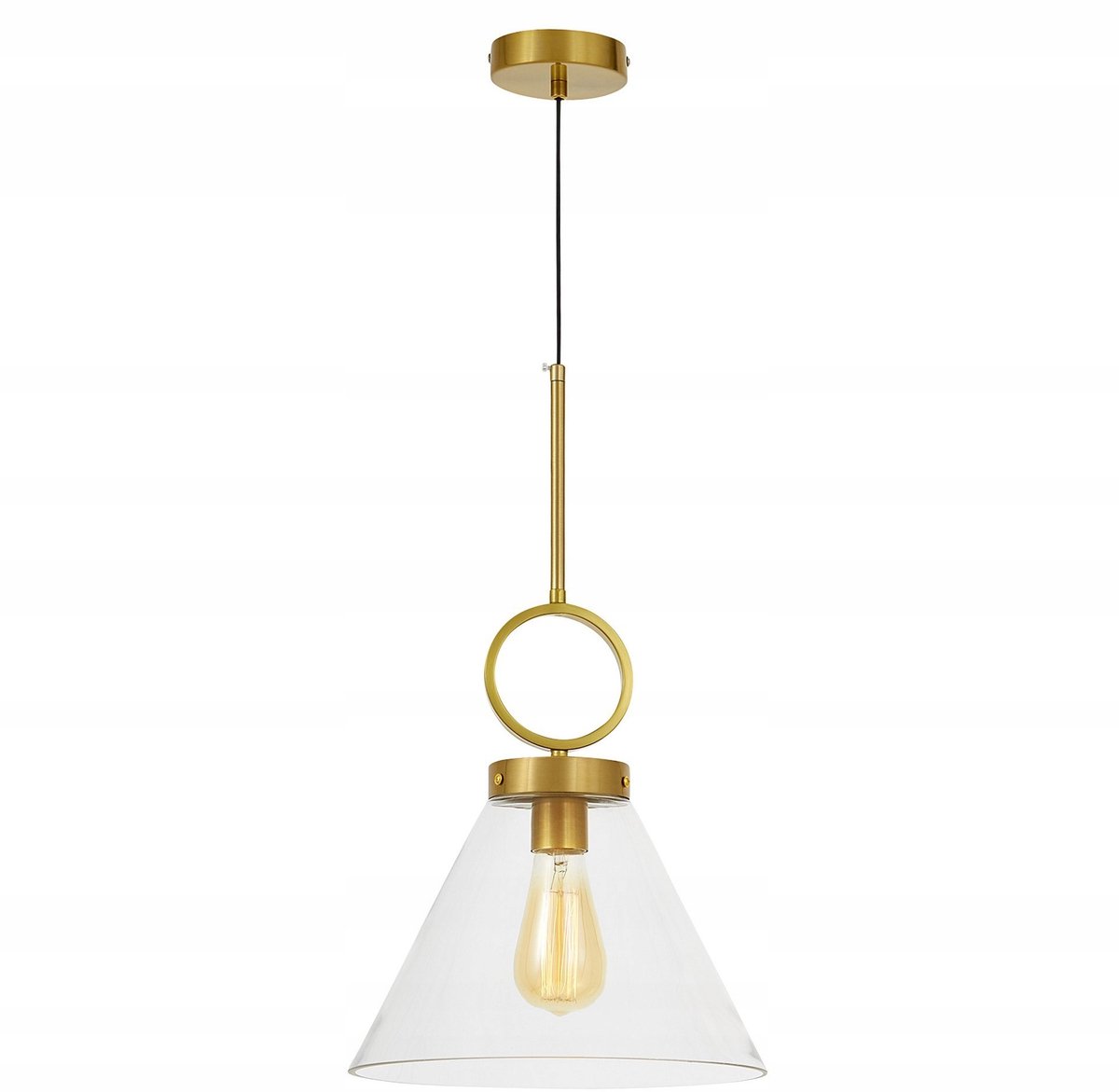 Moderne Hanglamp Fermini Glas Messing E27