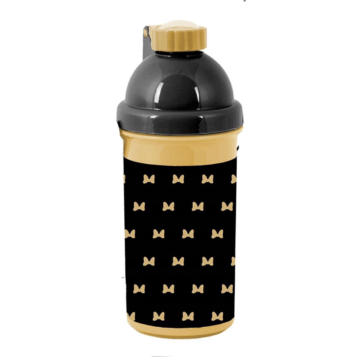 Kinderfles met tube 550 ml - zwarte fles voor meisjes