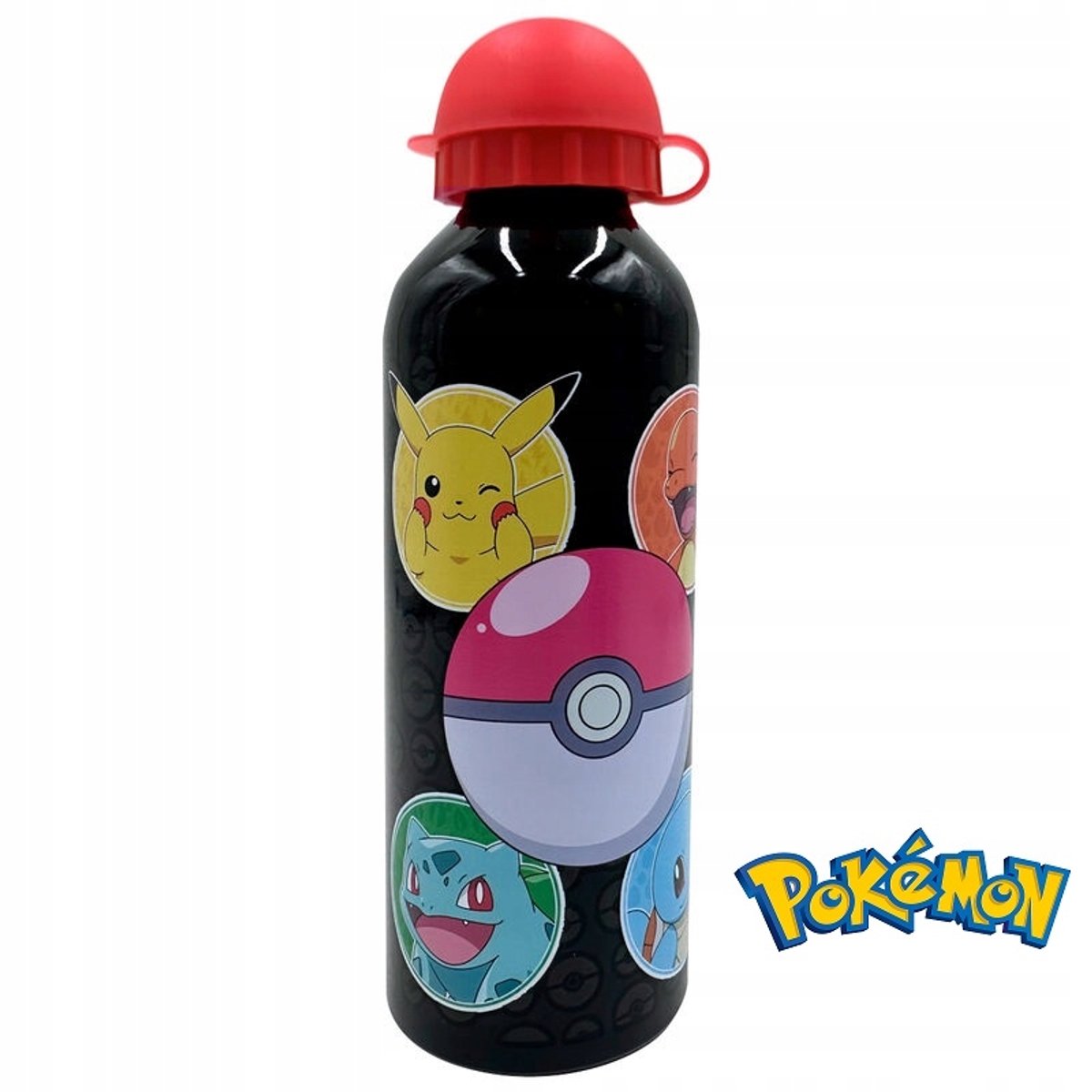 Aluminium Drinkfles Pokémon Zwart - 500ml, Lekvrij