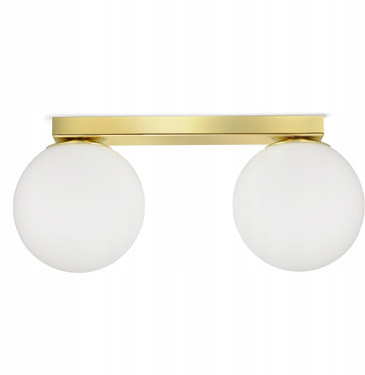 Gouden Plafondlamp met Witte Glazen Bollen - LED G9