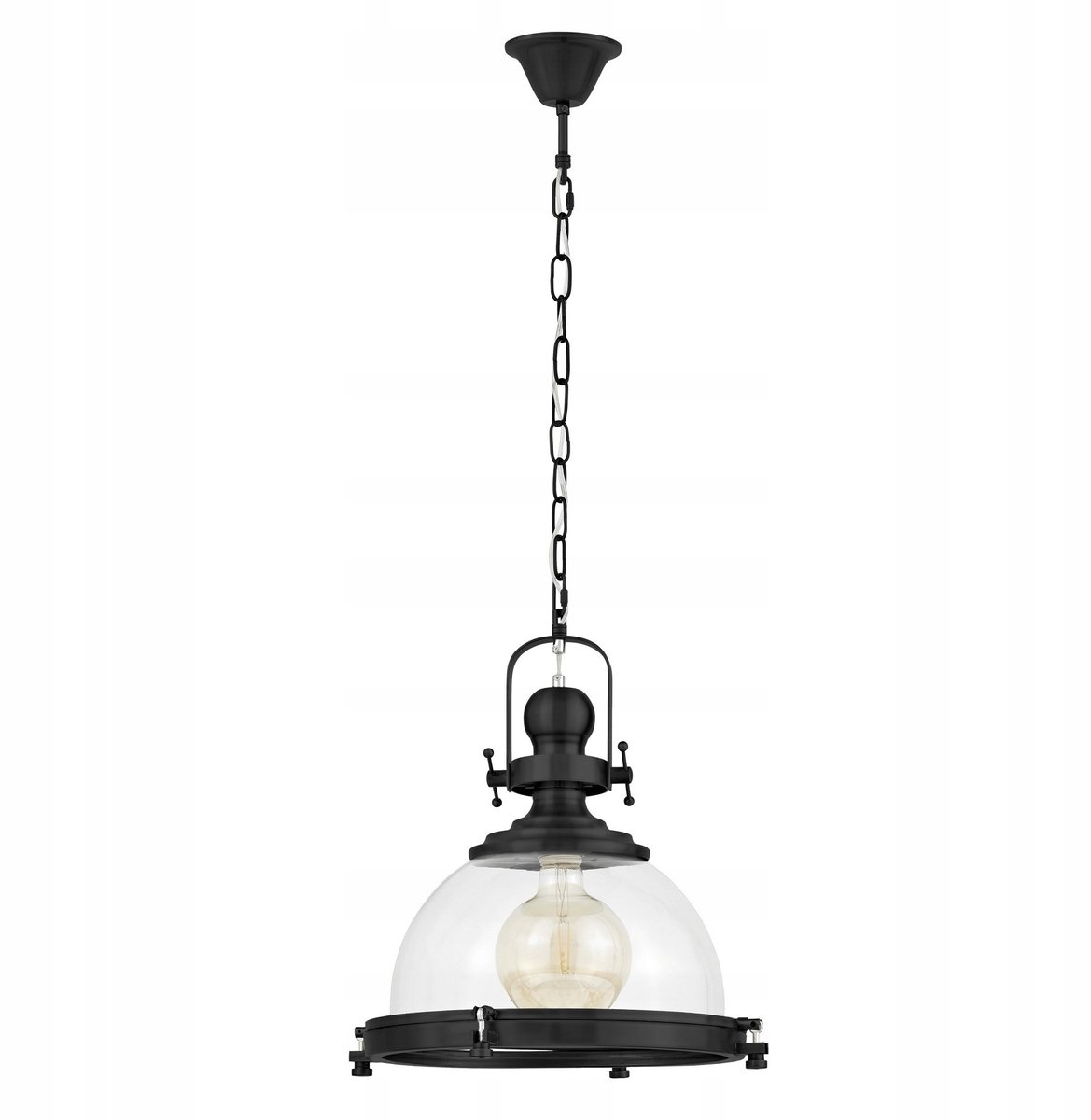 Lumina Deco Falco Hanglamp Zwart Glas E27 - Stijlvolle Loft Verlichting