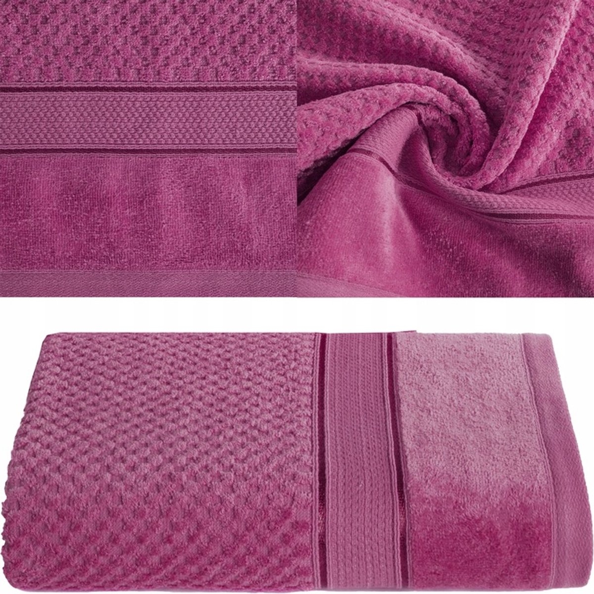 Luxe Katoenen Badhanddoek 50x90cm Amarant 500 g/m²