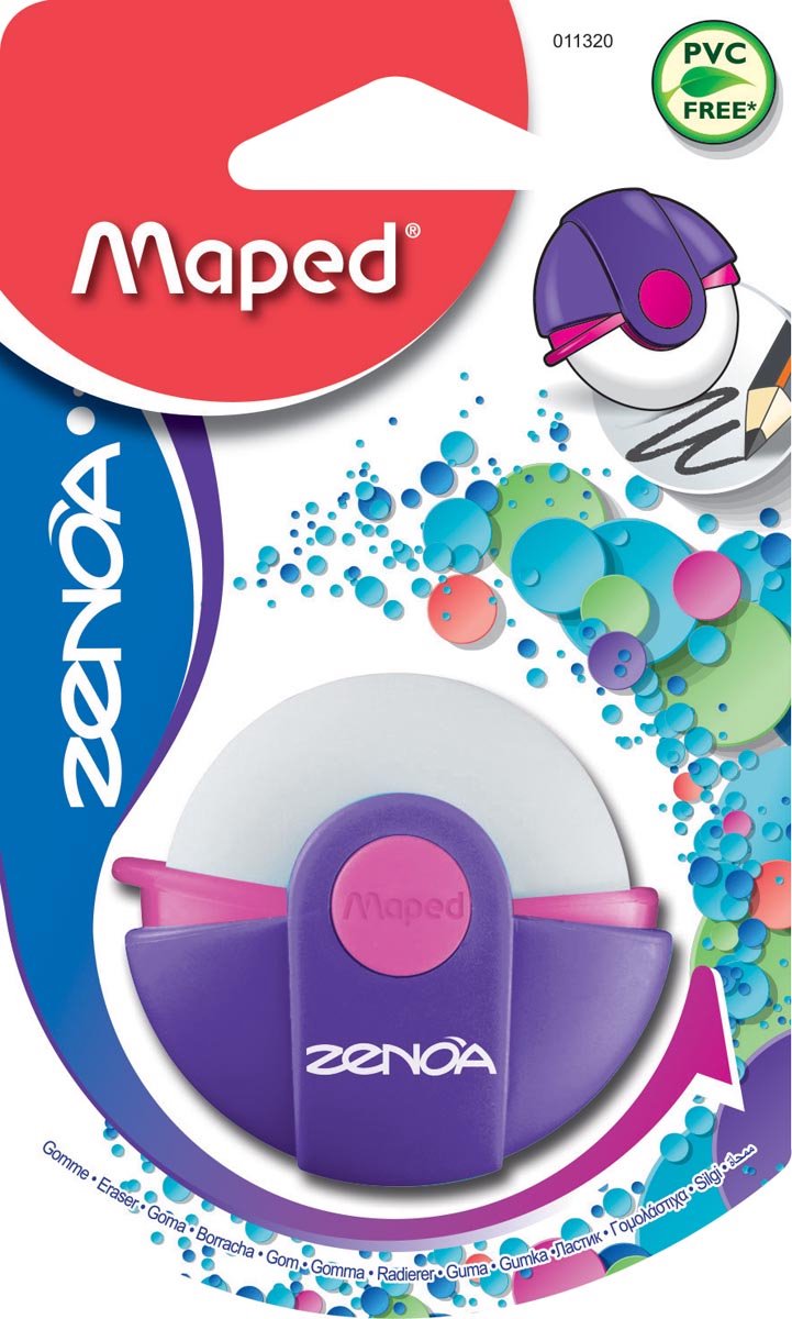 Maped Office - Gum Zenoa op blister - 1 stuk - Geassorteerde kleuren