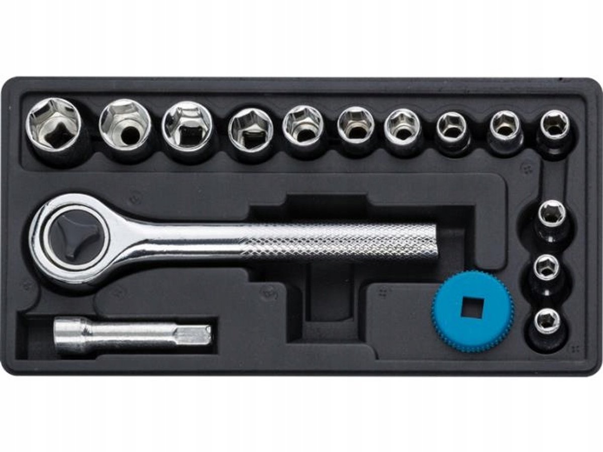 Dopsleutelset 1/4" 4-13 mm, 16-delig, Condor