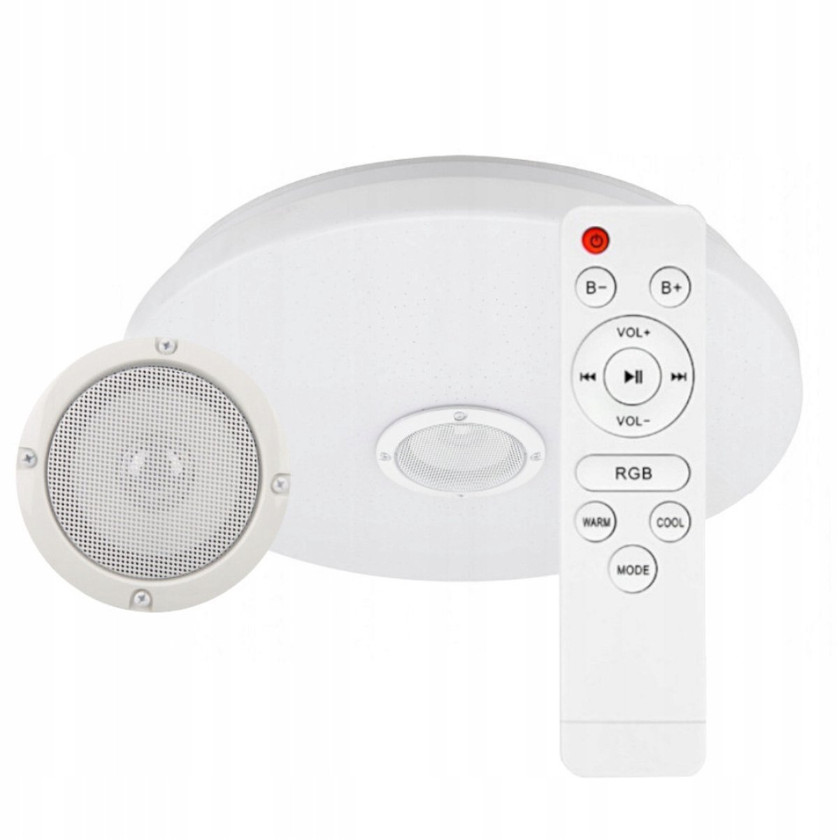 LED Plafondlamp met Bluetooth Speaker 48W 40cm Dimbaar Kleurtemperatuur