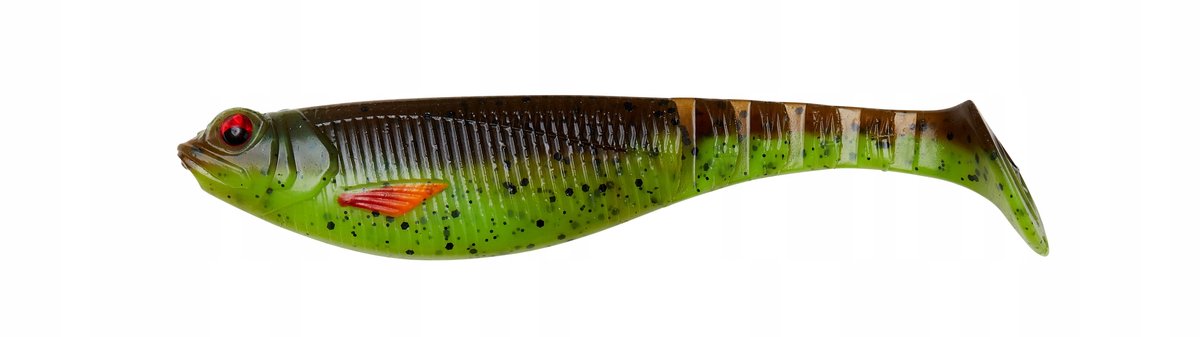 Moeder Effzett Shadster Power Tail 11cm Firetiger UV - top kunstaas voor snoek