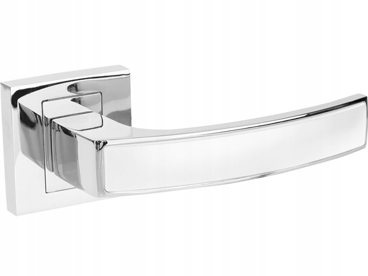 Laveo Savio Deurklink Vierkant Chroom/Wit