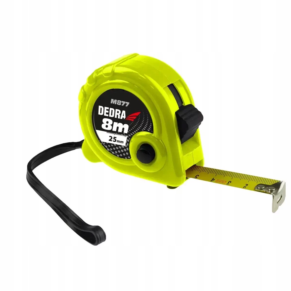 DEDRA Meetlint 8m x 25mm M877 met dubbele vergrendelknop