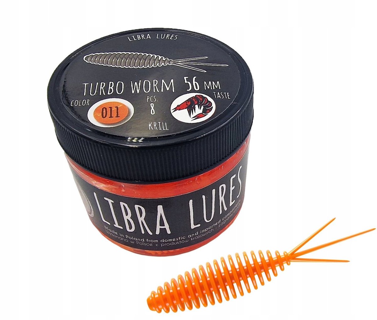 Libra Lures Turbo Worm 5,6 cm - Rubberen kunstaas voor forel en baars