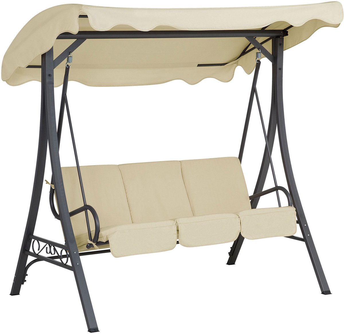 Bol.com BELIANI GARBO - Schommelbank - Beige - Polyester aanbieding
