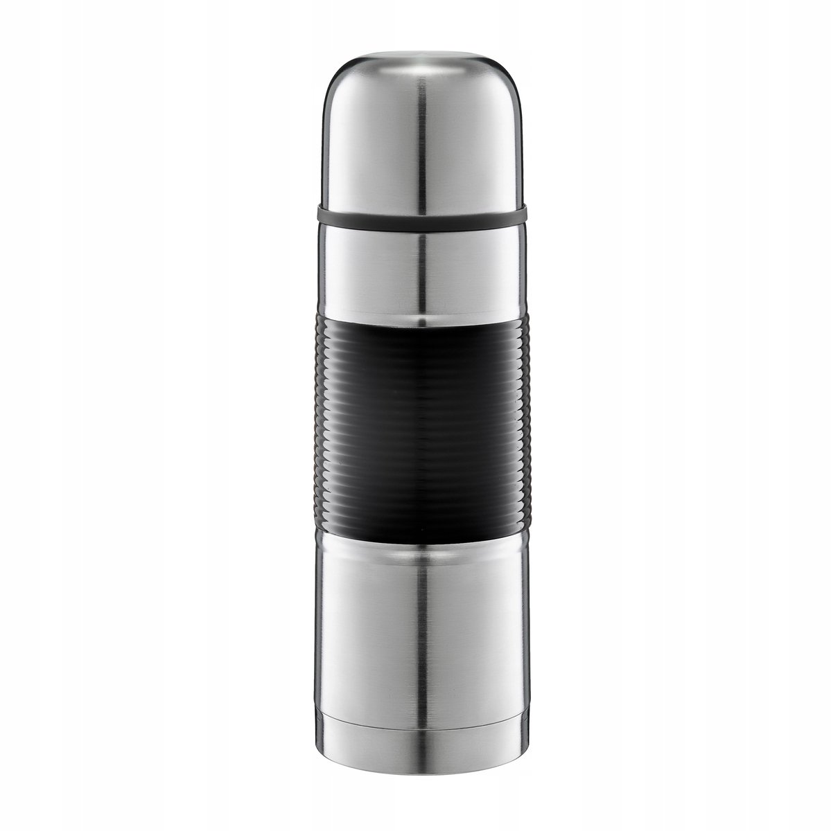 Ambition Gummy Thermos 750ml Zwart - Houdt Drankjes Warm & Koud