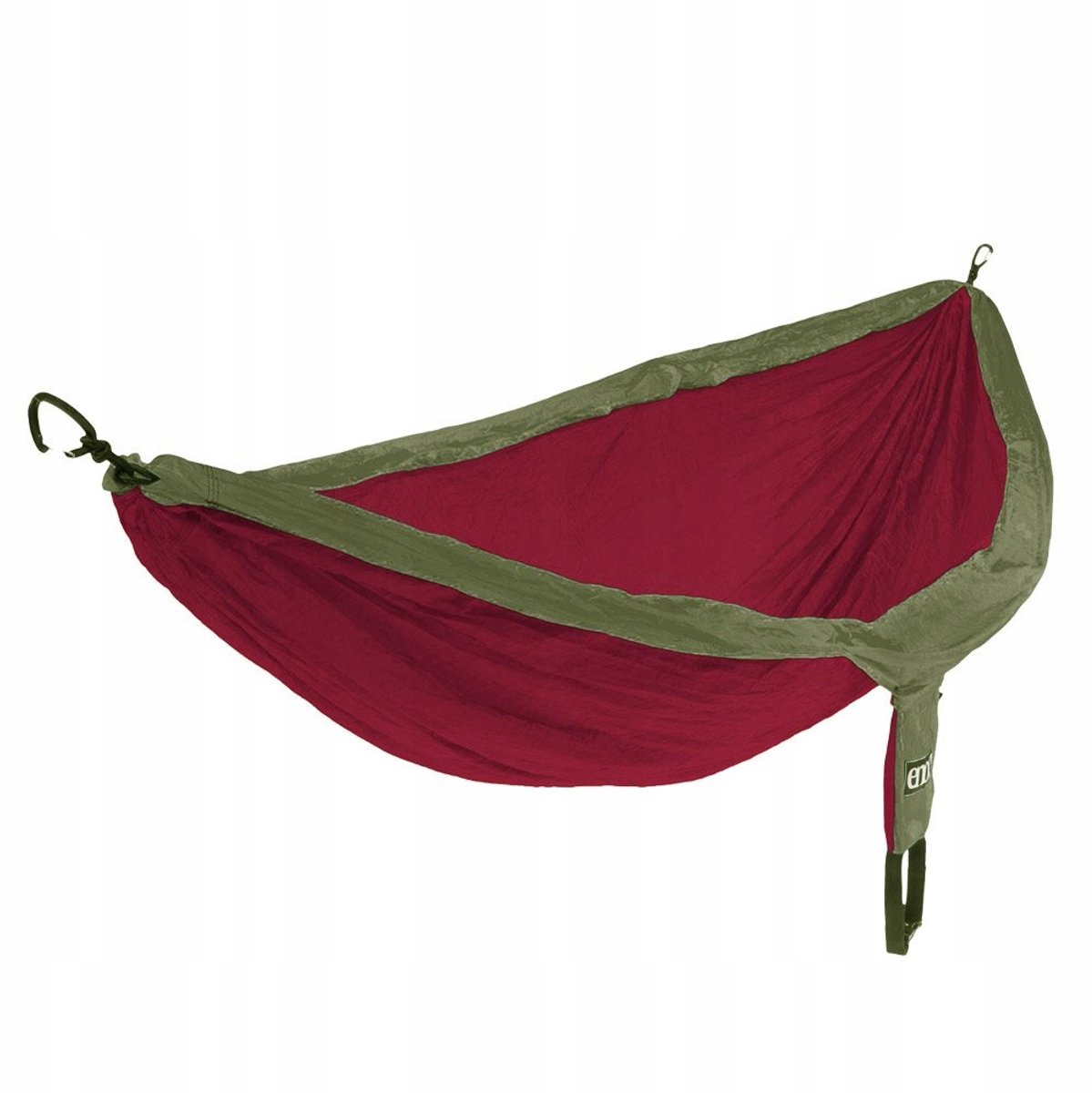 ENO DoubleNest Hamak - Kaki/Maroon - Dubbel Persoons