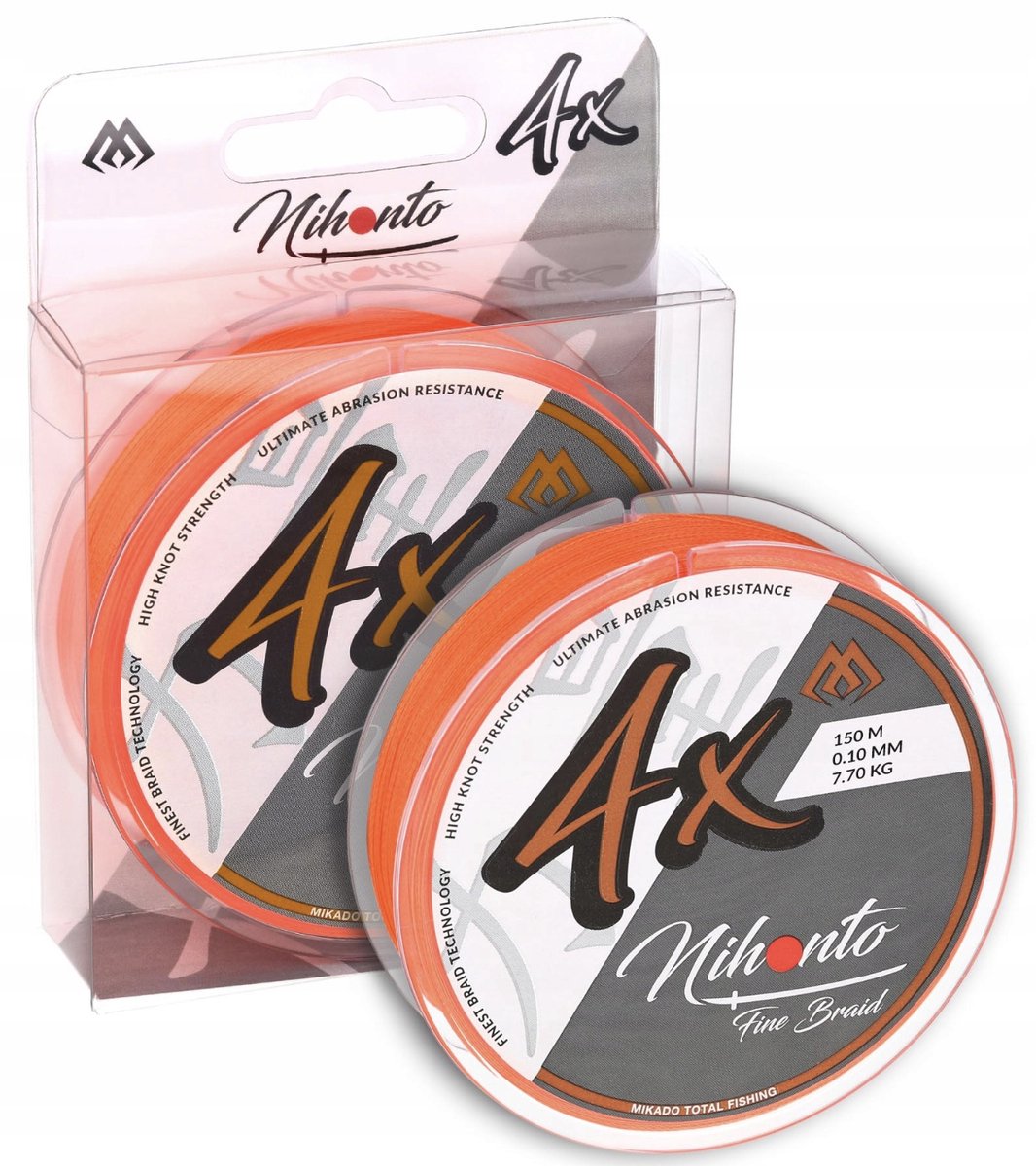 Mikado Nihonto Fine Braid Vislijn Oranje 0,4 mm x 150 m