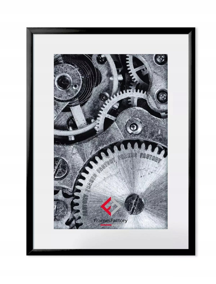 Zwarte aluminium fotolijst 10x15 cm met plexiglas