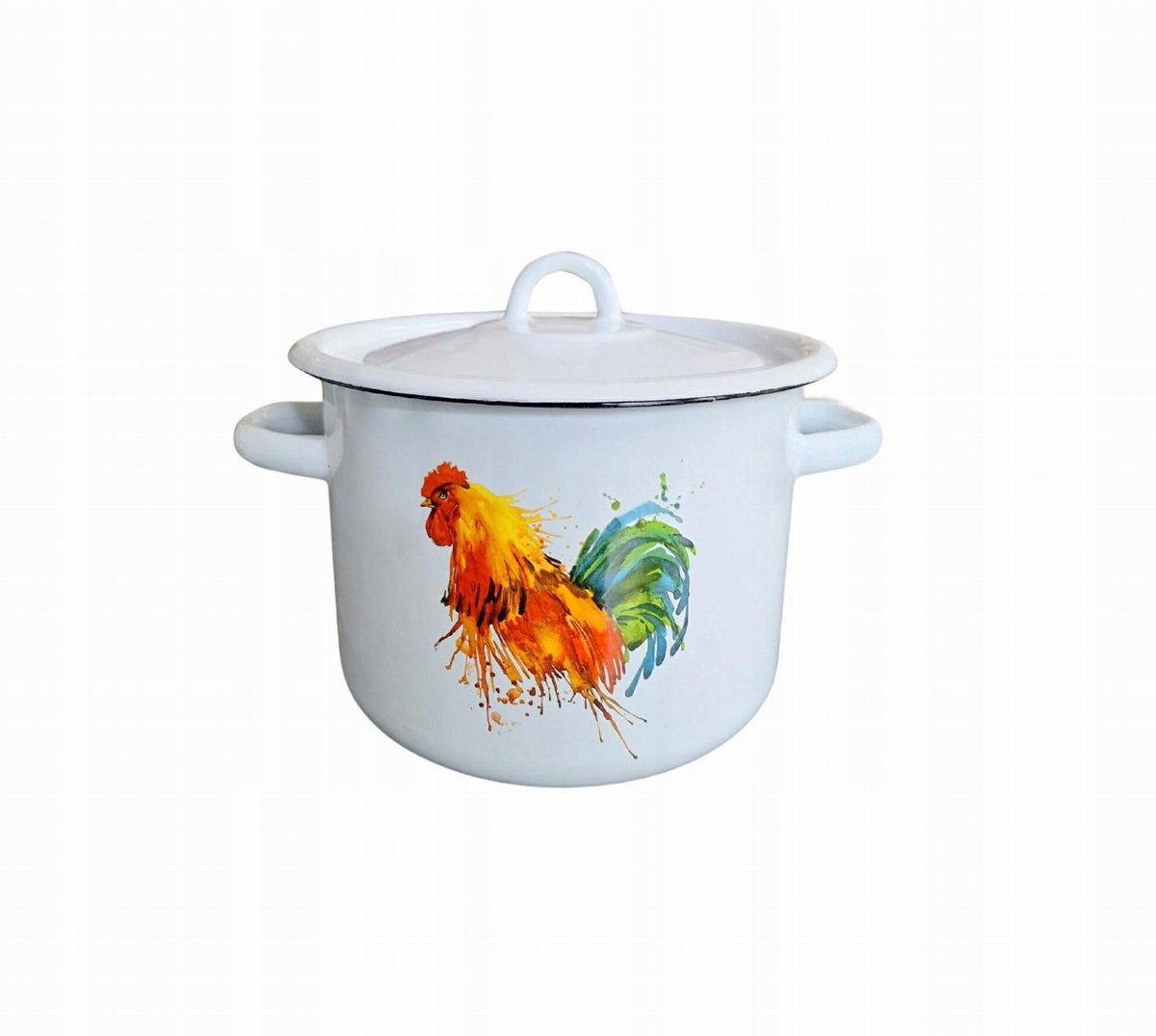 Degelijke Emaille Pan met Deksel 4,5L Haan