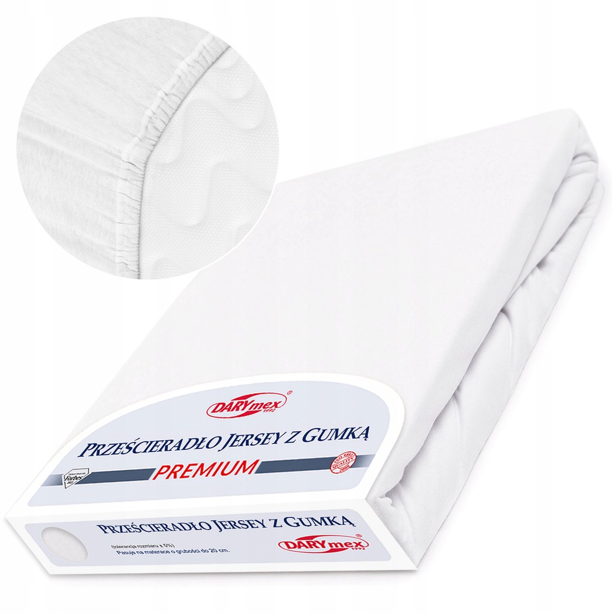 Jersey Hoeslaken met Elastiek 90x200cm - 170g/m² Katoen - Wit