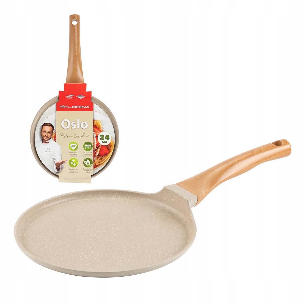 Florina Oslo Aluminium Pannenkoekenpan 24 cm - Antiaanbaklaag