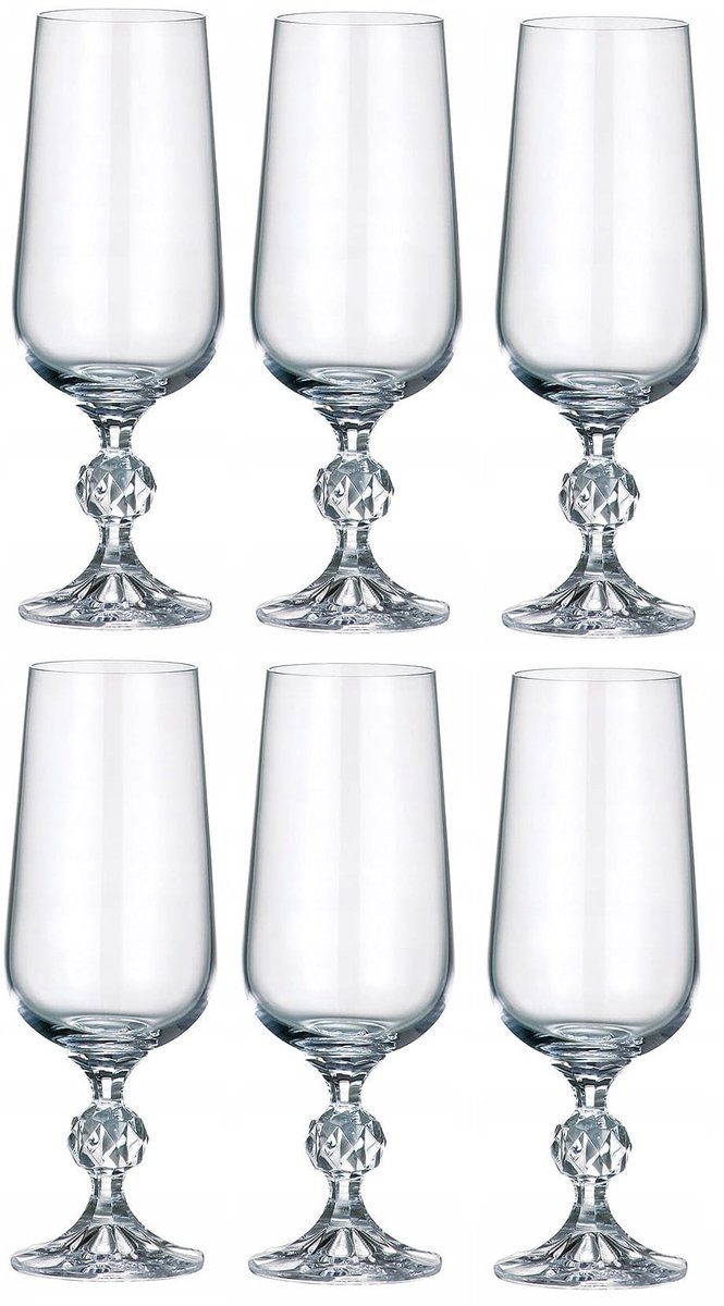 Bohemen Sterna Bierglazen Set van 6 - 280 ml Kristalglas