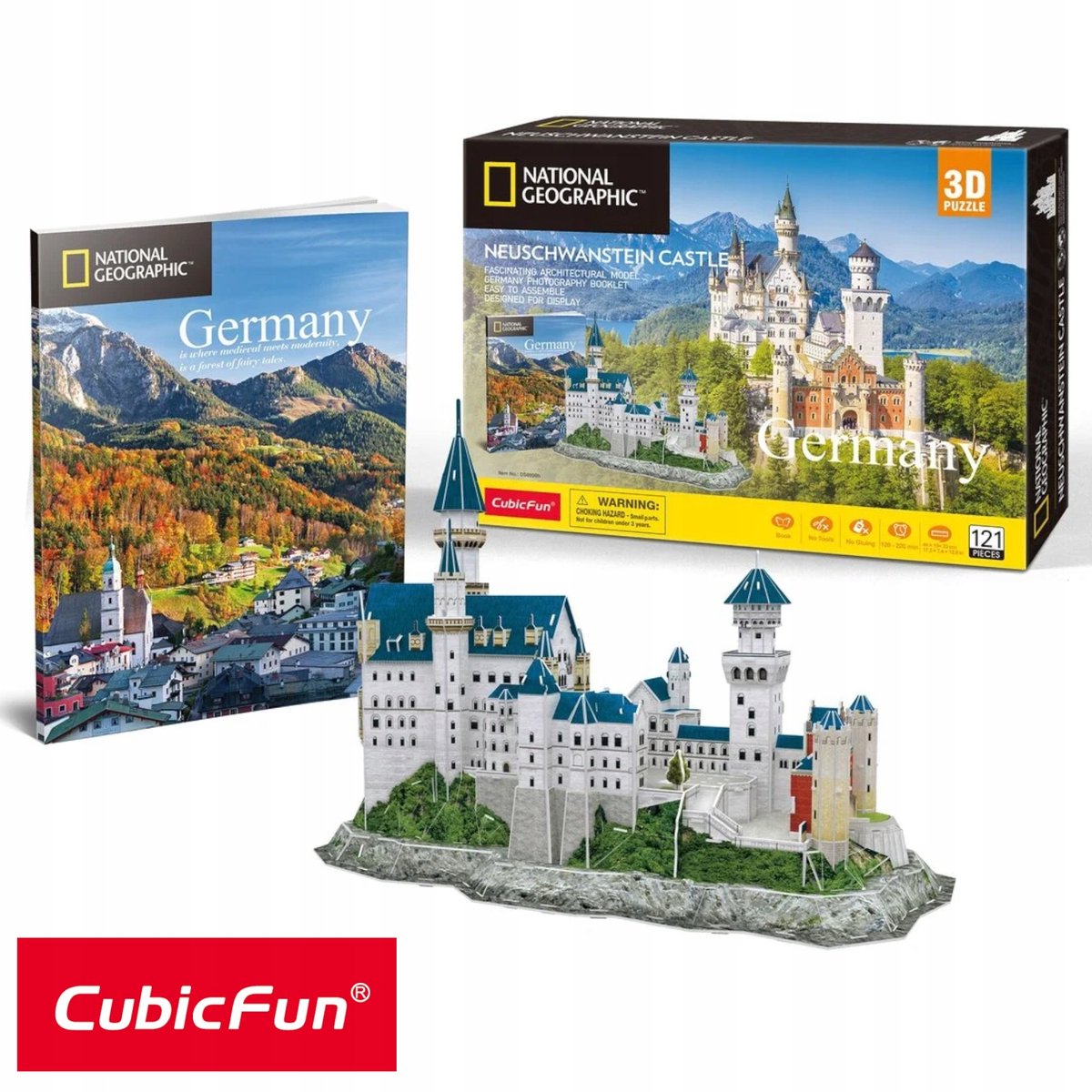 National Geographic 3D Puzzel Kasteel Neuschwanstein 121 Stukjes