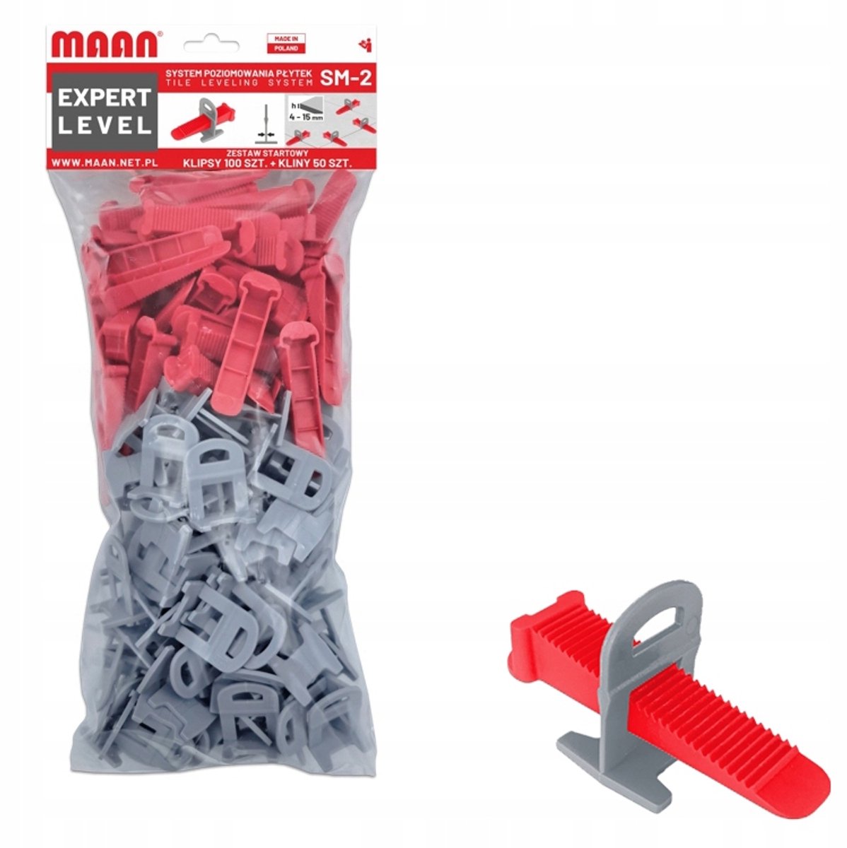 Tegelnivelleersysteem 4-15 mm, 150 stuks clips, voeg 3 mm