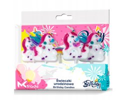 Unicorn Verjaardag Kaarsen - 5 Stuks