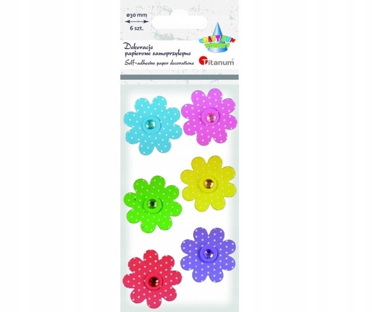3D Zelfklevende Creatieve Bloemen Stickers - 6 Stuks