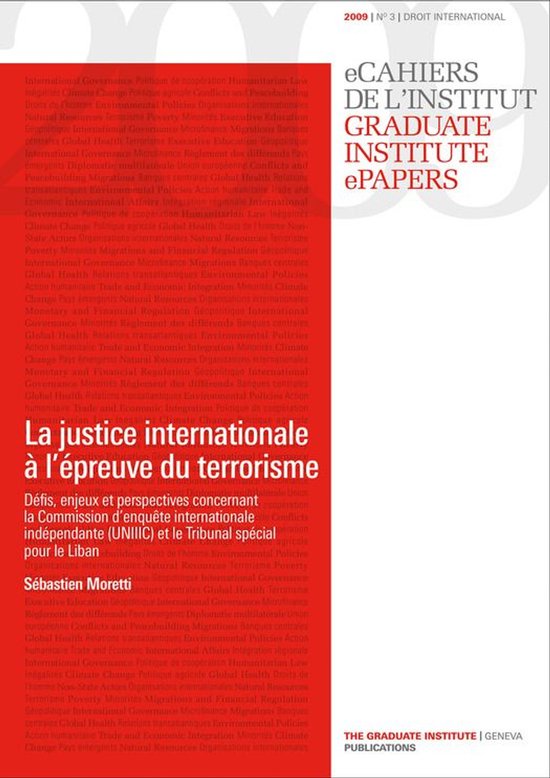 eCahiers de l’Institut - La justice internationale à l'é ... - cover