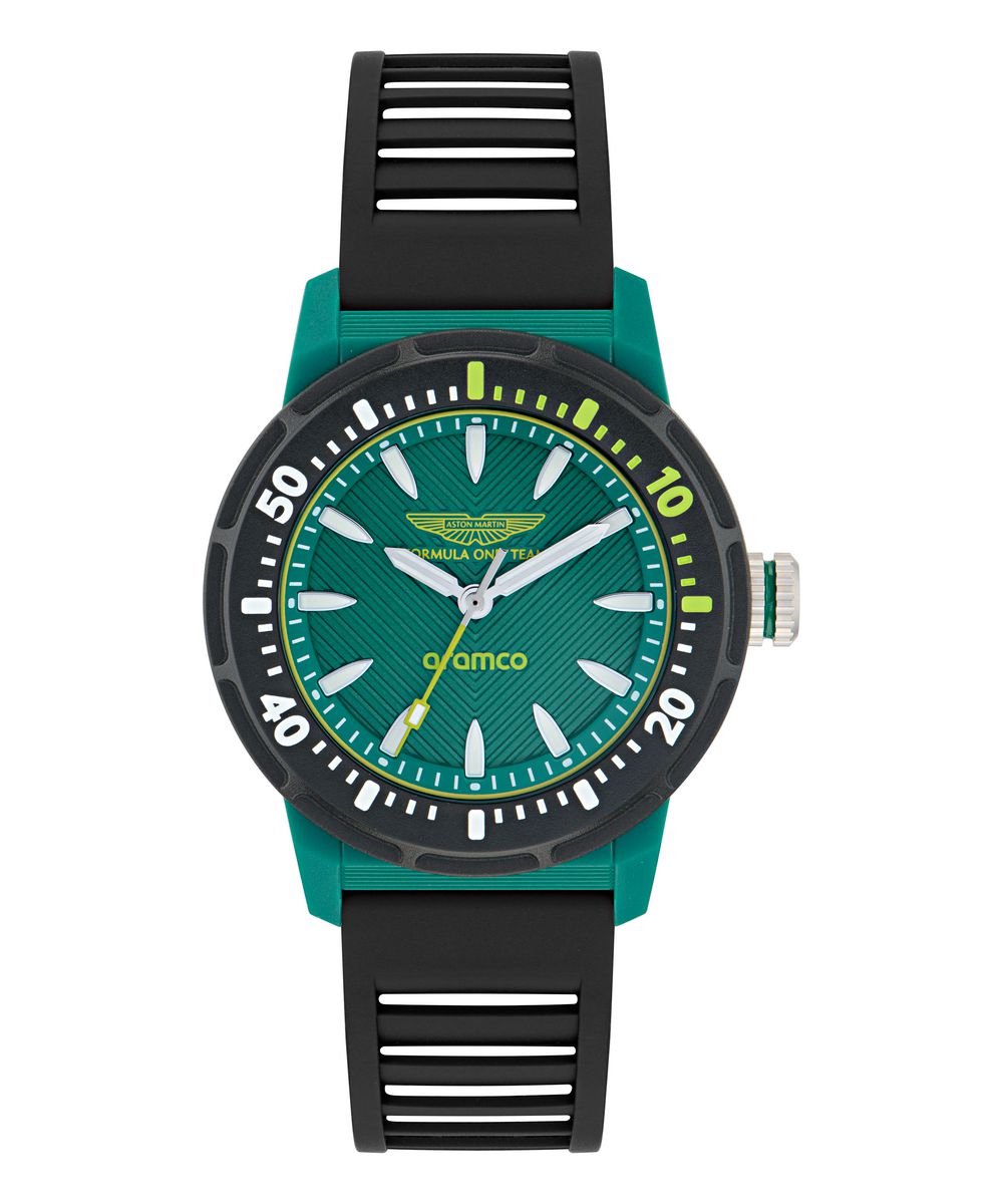 Aston Martin Am Formula 1 PDK W MTFK1F502 Horloge - Siliconen - Zwart - Ø 40 mm
