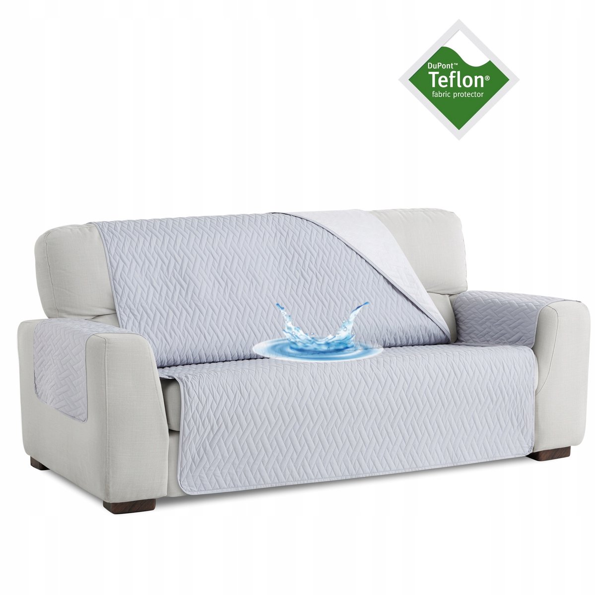 Waterdichte Sofahoes 2-zits - Teflon Beschermhoes - Lichtgrijs