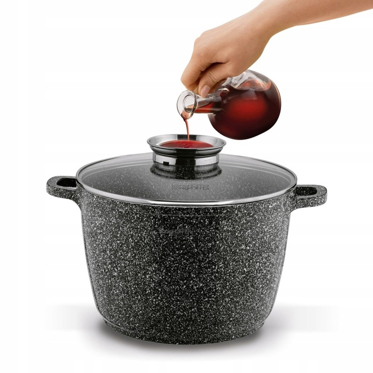 Keramische Marmereffect Pan 6.5L - Geschikt voor Oven, Gas & Inductie