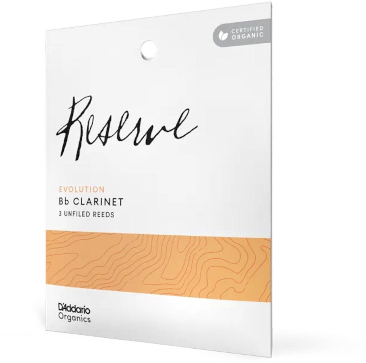 D'Addario Woodwinds ODCE0325 Organic Reserve Evolution Bb Klarinetrieten, 2.5, 3-pack