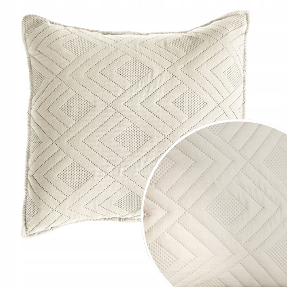 Beige Decoratieve Kussenhoes Geometrisch Patroon 40x40 cm