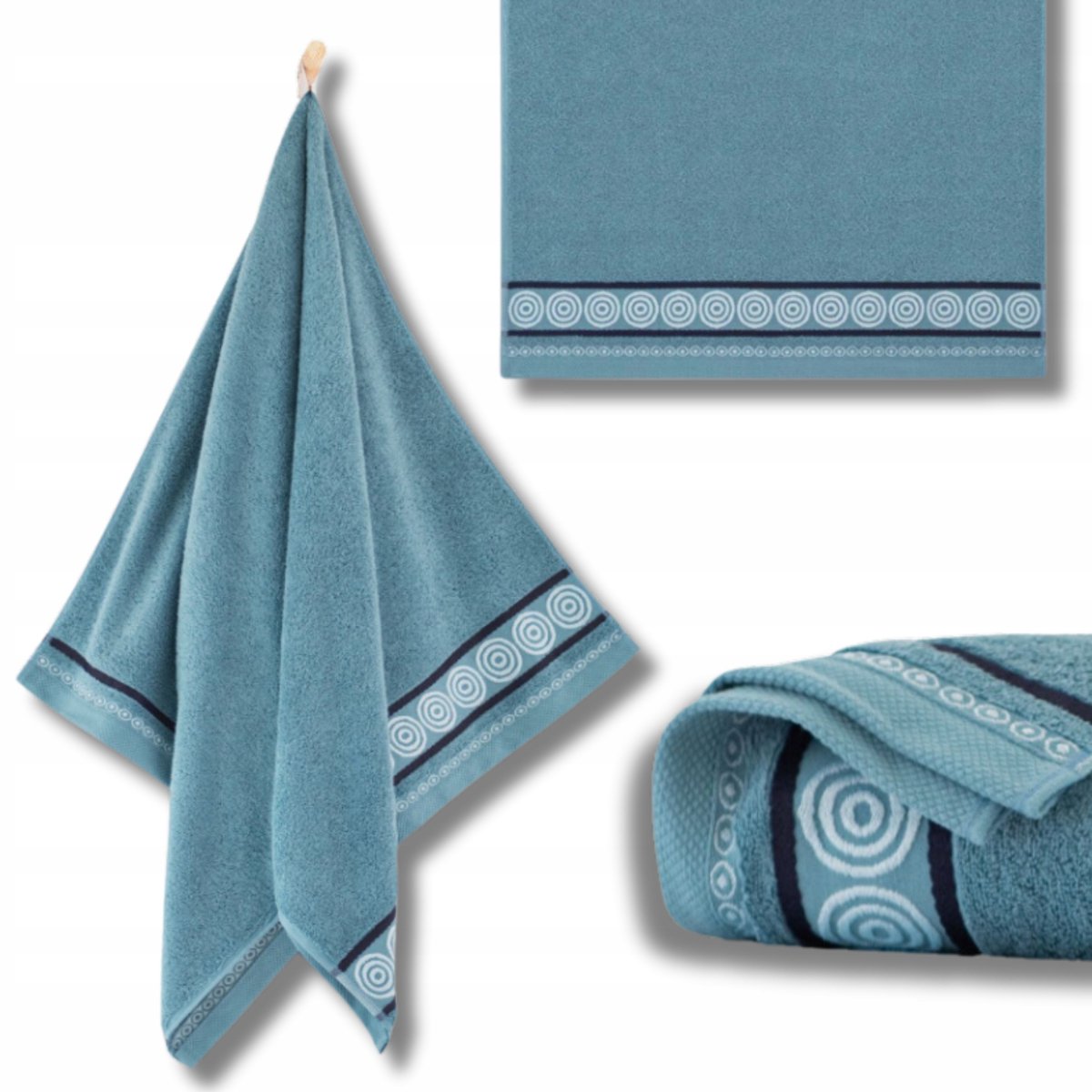 Zwoltex RONDO 2 Badhanddoek 70x140cm - 100% Egyptisch Katoen Blauw