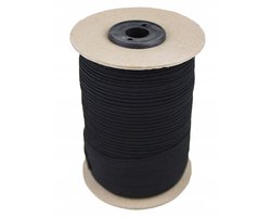 Zwart elastiek 7 mm x 100 m - Kleding en doe-het-zelf