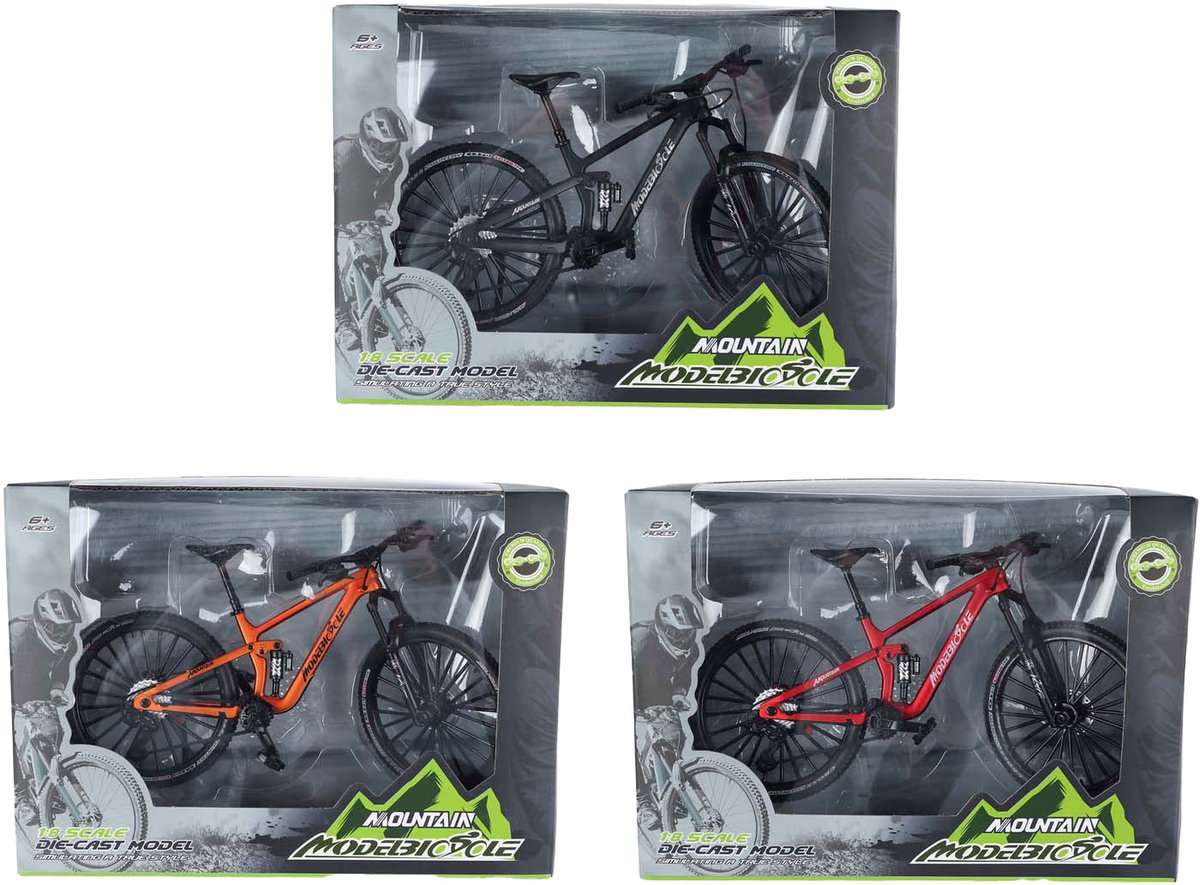 Mountainbike speelgoedfiets die-cast 20 5cm fiets speelgoed. Multicolor
