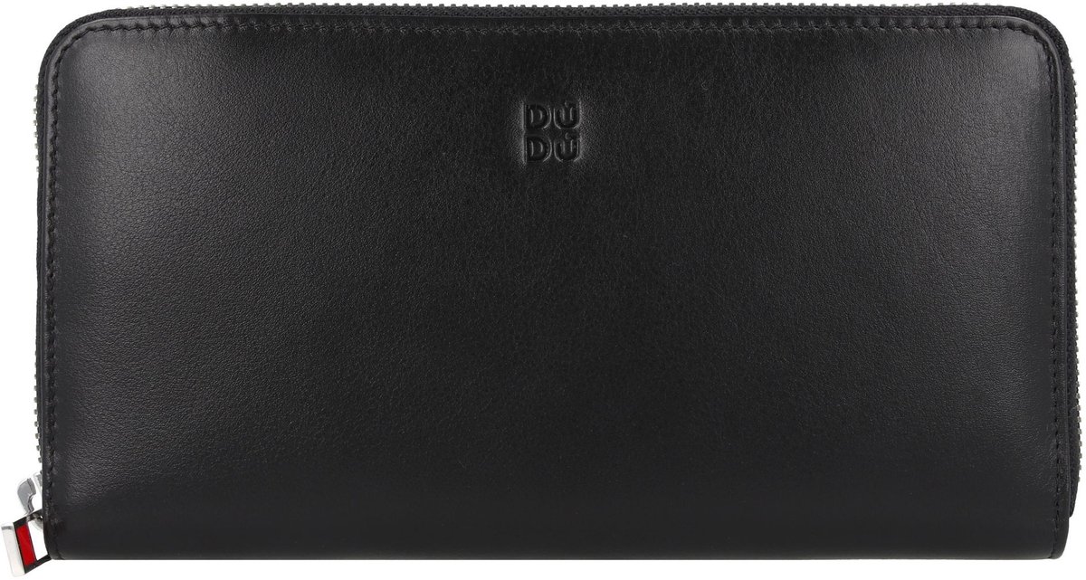 DuDu Lederen portefeuille 19 cm - Unisex - Horizontaal - navy