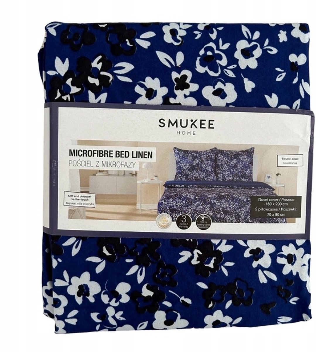 Smukee beddengoedset - dekbed 160x200cm, 2 kussens 70x80cm