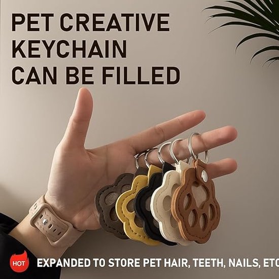 VelvetGlow 1 StüCk Hunde Haare Sammler SchlüSselanhäNger Charm Memorial Aufbewahrungsbox, Transparent SüßE SchlüSselanhäNger, Tierhaar Memorial Andenken