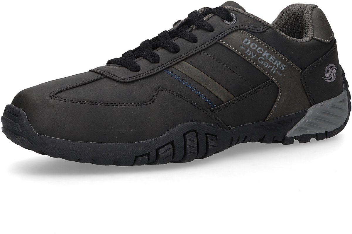 Dockers by Gerli Heren Sneakers Sneaker Soft‑Insock Gelzool 54BN003‑650‑120 zwart/grijs
